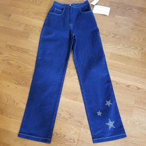 The Quacker Factory Jeans with Stars NWT